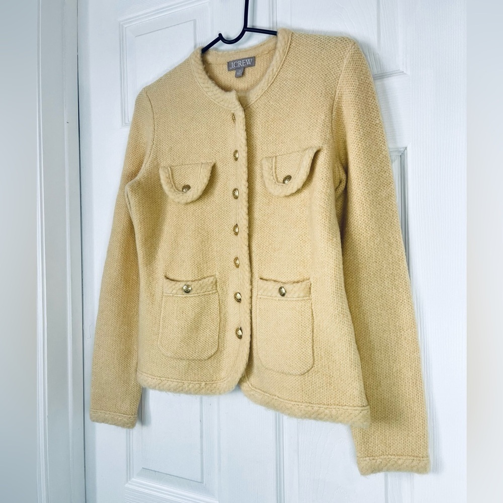 J. Crew Tan Textured Cardigan Sweater Size XS - Picture 8 of 8
